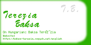 terezia baksa business card